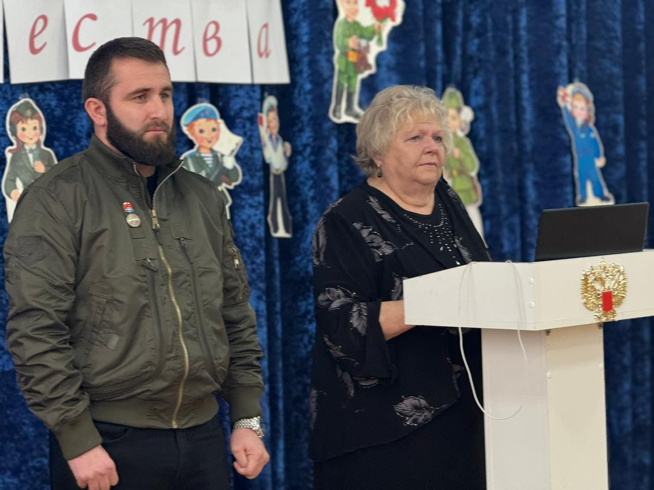 В 7-й гимназии города Каспийска состоялся урок мужества на тему «Верные сыны Отечества».